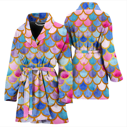 Scales Print Design LKS401 Women Bathrobe