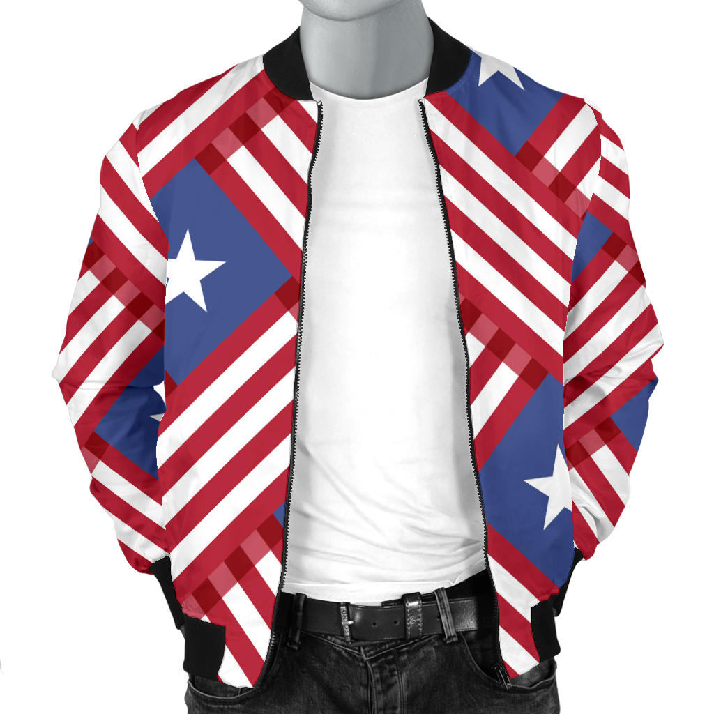 American flag Pattern Men Bomber Jacket
