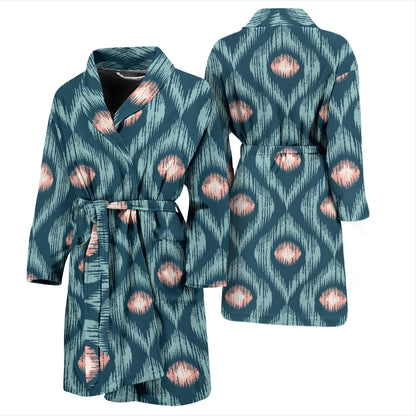 Ikat Print Design LKS402 Men Bathrobe