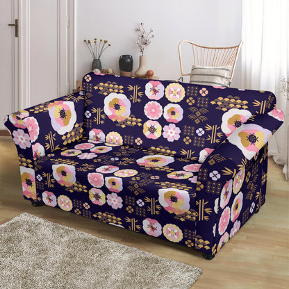 Sakura Japan Style Print Design LKS302 Loveseat Couch Slipcover
