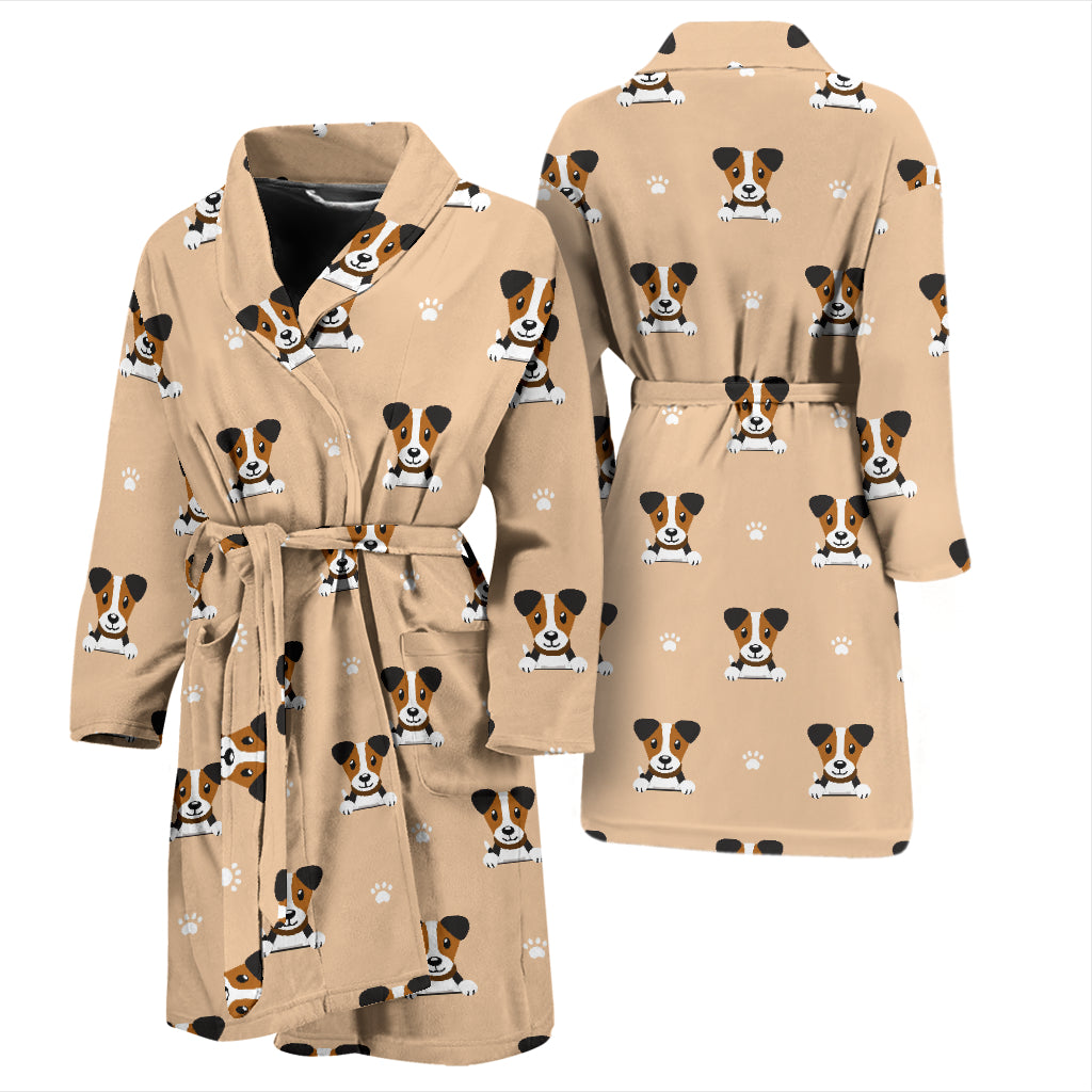 Russell Terriers Print Design LKS3011 Men Bathrobe