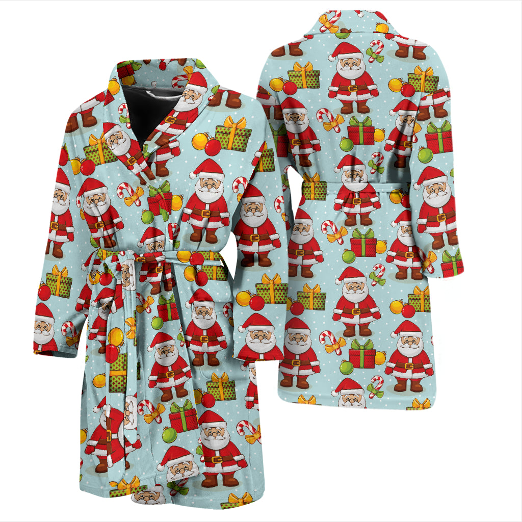 Santa Christmas Themed Print Design LKS303 Men Bathrobe