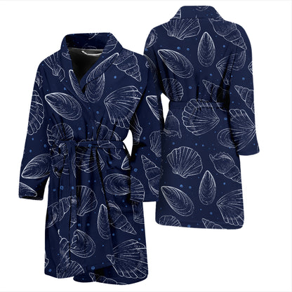 Seashell Print Design LKS3011 Men Bathrobe