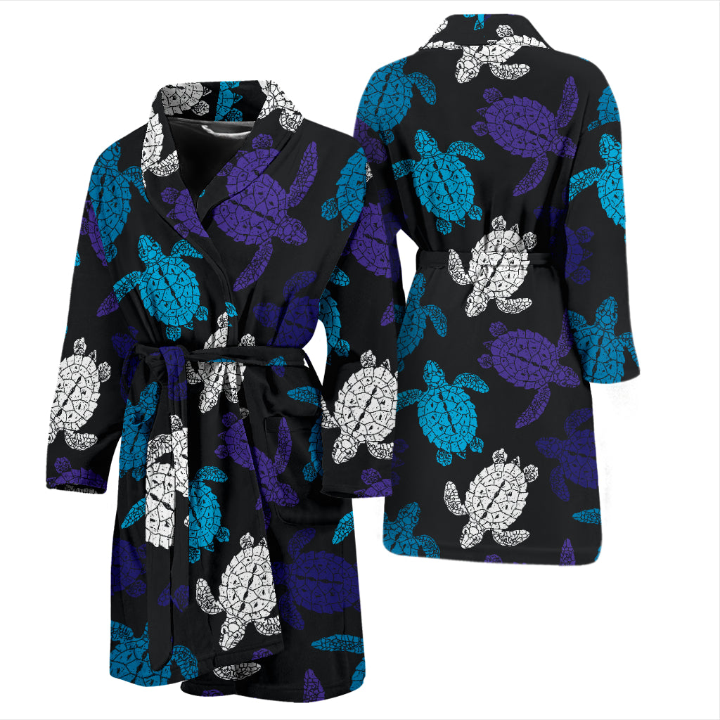 Sea Turtle Print Design LKS306 Men Bathrobe