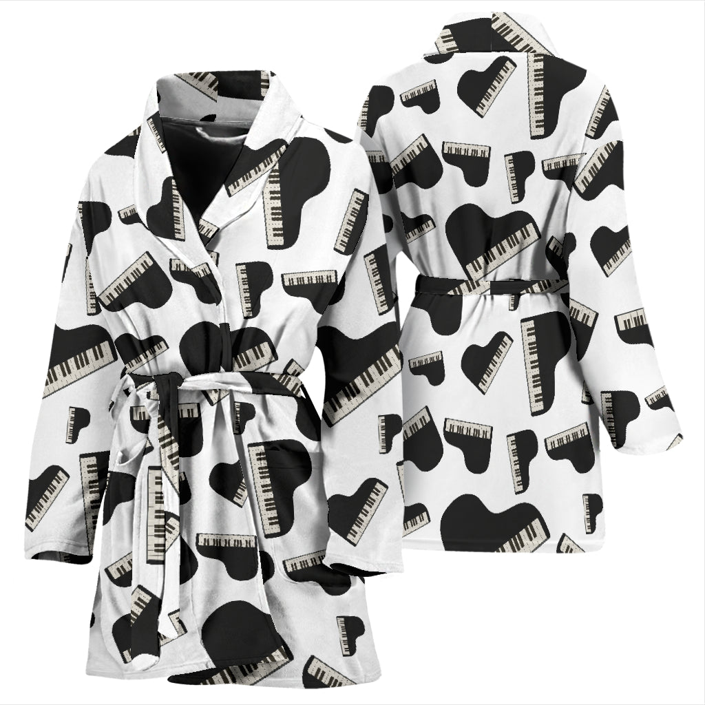 Piano Print Design LKS405 Women Bathrobe