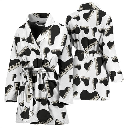 Piano Print Design LKS405 Women Bathrobe