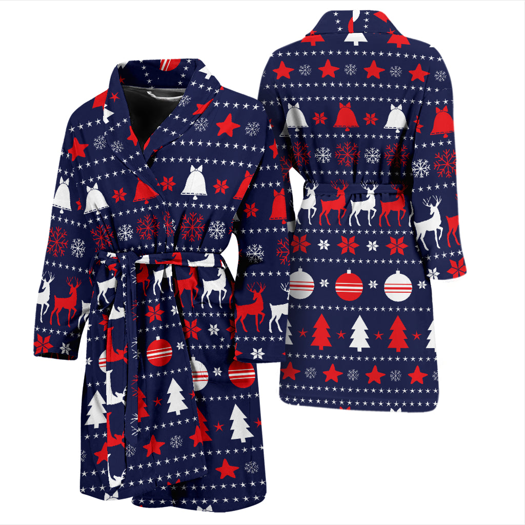 Reindeer Print Design LKS404 Men Bathrobe
