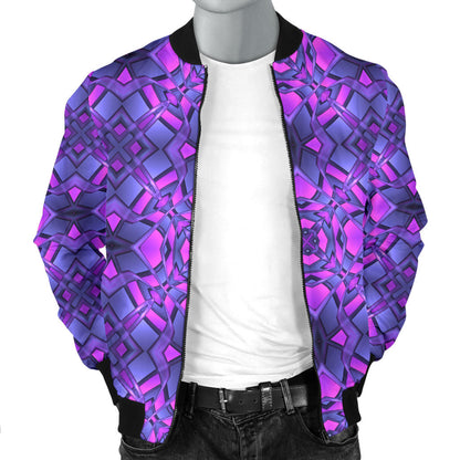 kaleidoscope Pattern Print Design Men Bomber Jacket