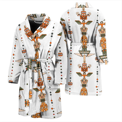 Totem Print Design LKS302 Men Bathrobe