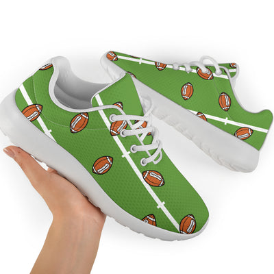 American Football on Field Themed Print Athletic Shoes