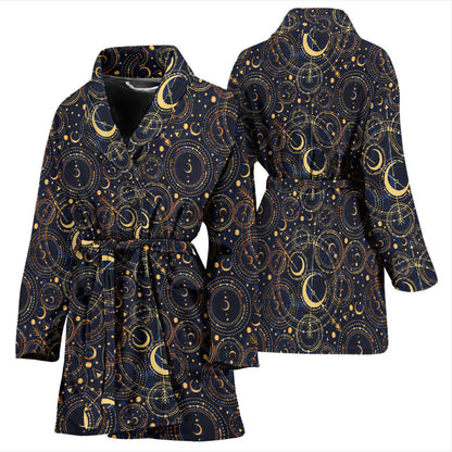 Celestial Pattern Print Design 04 Women Bathrobe