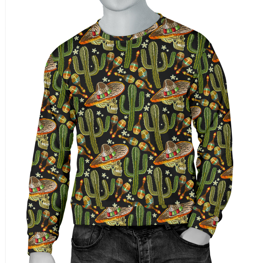 Western Style Print Men Long Sleeve Sweatshirt