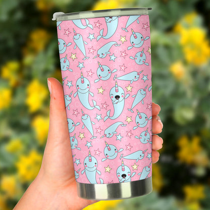 Narwhal Cartoon Cute Print Tumbler