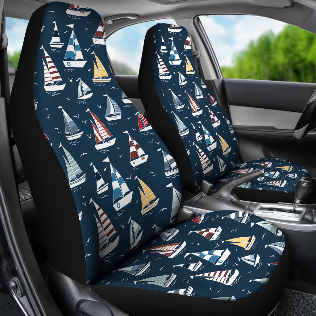 Sailboat Print Design LKS306 Car Seat Covers