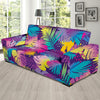 Palm Leaf Pattern Print Design A04 Sofa Slipcover