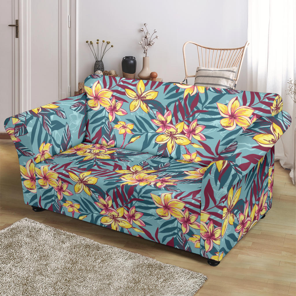 Summer Floral Print Design LKS304 Loveseat Couch Slipcover