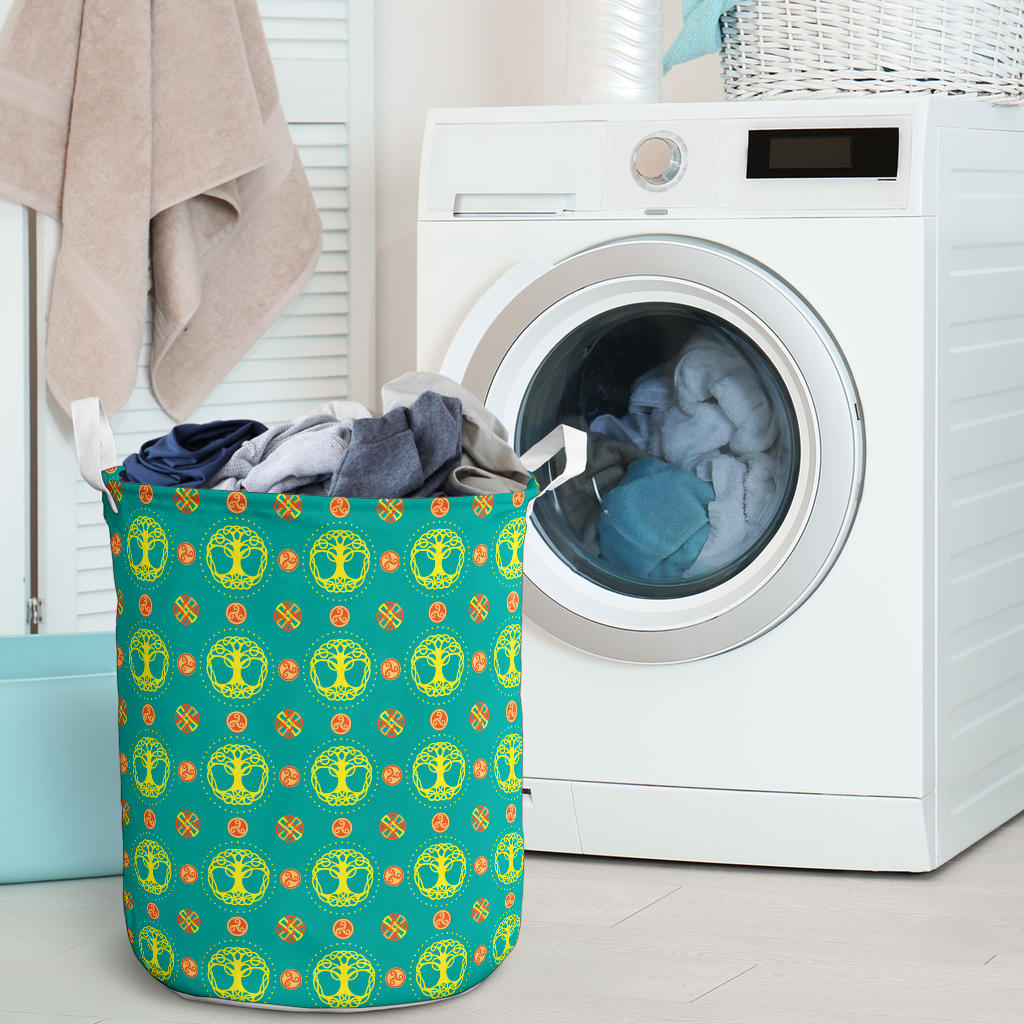 Celtic Tree of Life Print Pattern Laundry Basket