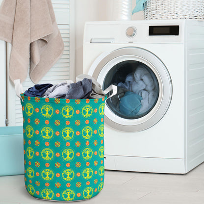 Celtic Tree of Life Print Pattern Laundry Basket