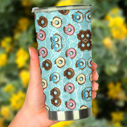 Emoji Donut Print Pattern Tumbler
