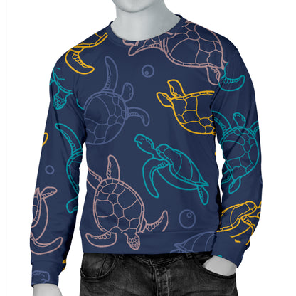 Sea Turtle Baby Print Men Long Sleeve Sweatshirt