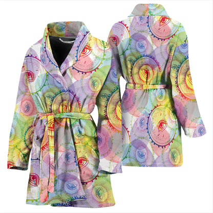 Third Eye Print Design LKS303 Women Bathrobe