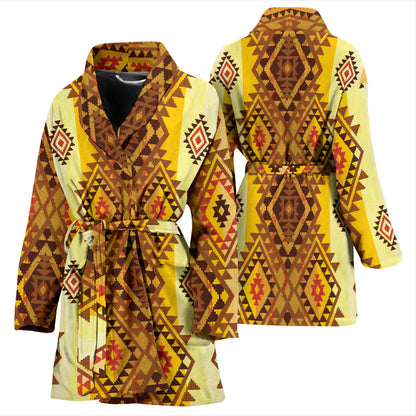 Native Pattern Print Design A09 Women Bathrobe