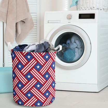 American flag Pattern Laundry Basket