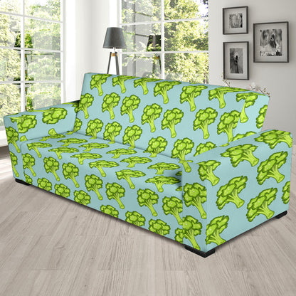 Broccoli Pattern Print Design 02 Sofa Slipcover