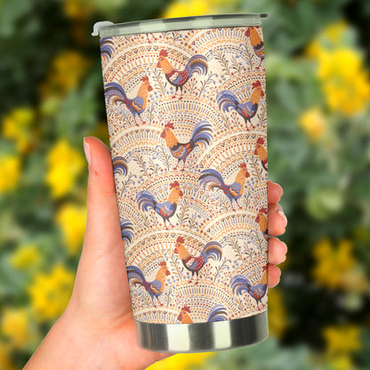 Chicken Boho Style Pattern Tumbler
