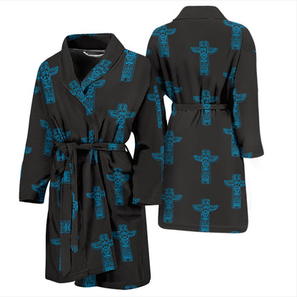 Totem Print Design LKS304 Men Bathrobe