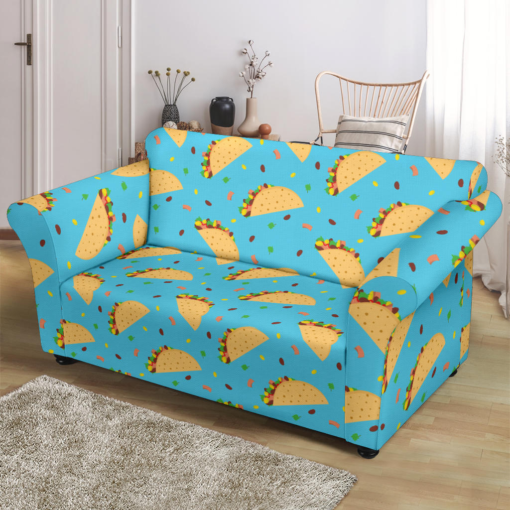 Taco Print Design LKS303 Loveseat Couch Slipcover