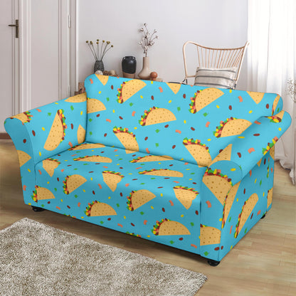 Taco Print Design LKS303 Loveseat Couch Slipcover