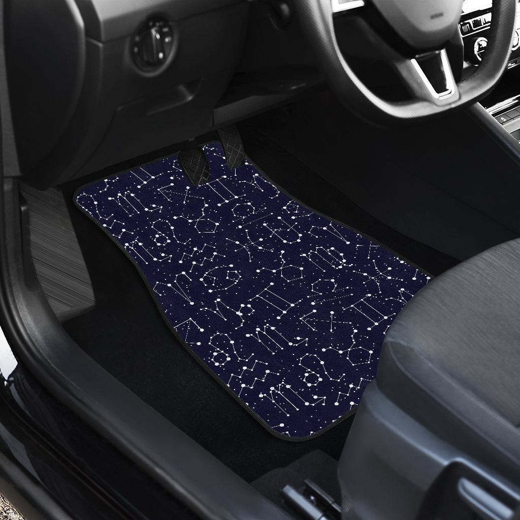 Zodiac Pattern Design Print Car Floor Mats Front Back