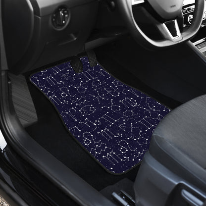 Zodiac Pattern Design Print Car Floor Mats Front Back