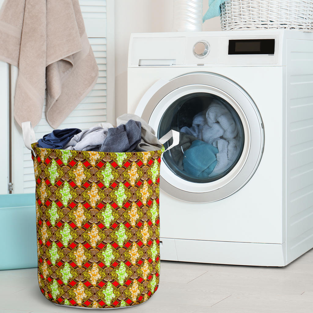 African Classic Print Pattern Laundry Basket