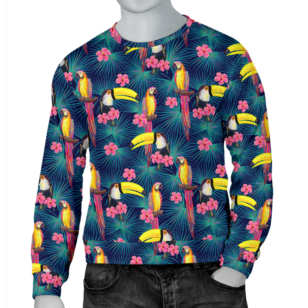 Toucan Parrot Design Men Long Sleeve Sweatshirt