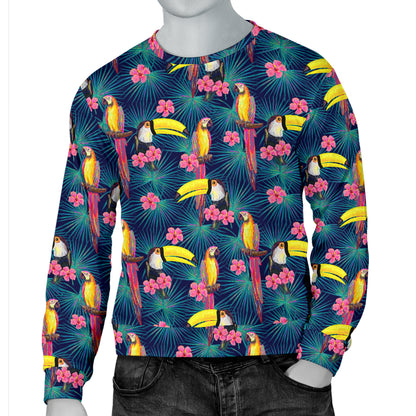Toucan Parrot Design Men Long Sleeve Sweatshirt