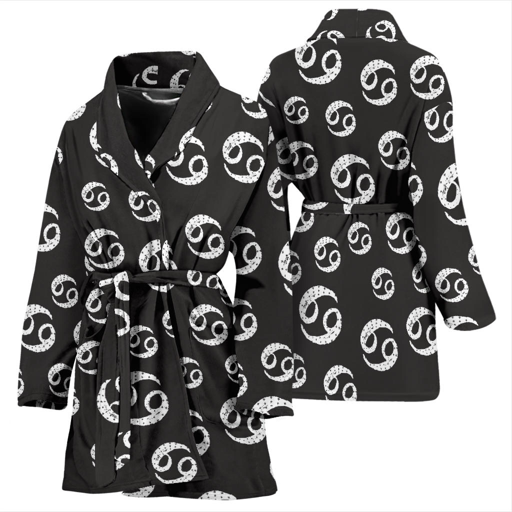 Cancer Zodiac Pattern Print Design 02 Women Bathrobe