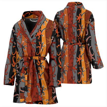 lizard Print Design LKS403 Women Bathrobe