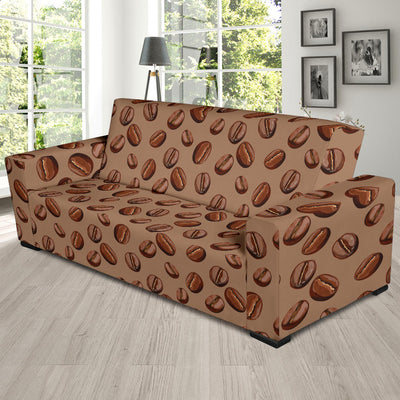 Coffee Pattern Print Design 07 Sofa Slipcover