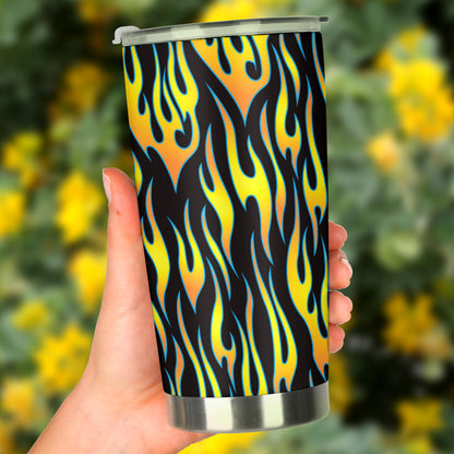 Flame Fire Yellow Pattern Tumbler