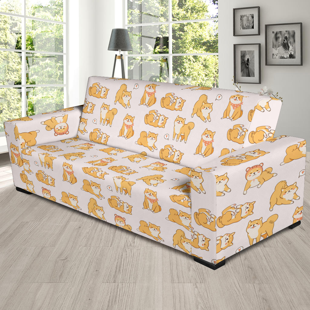 Shiba Inu Print Design LKS308 Sofa Slipcover