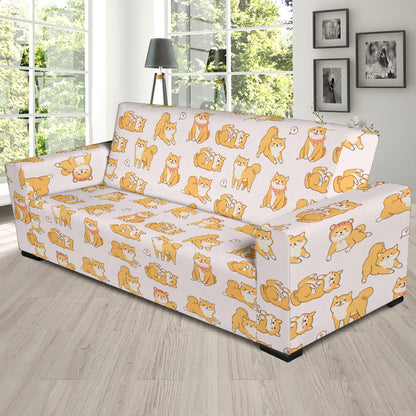 Shiba Inu Print Design LKS308 Sofa Slipcover