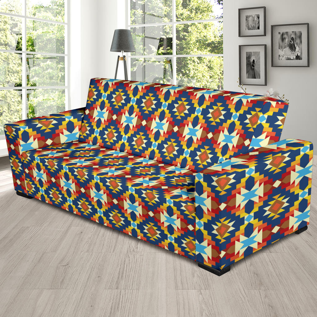 Aztec Pattern Print Design 01 Sofa Slipcover