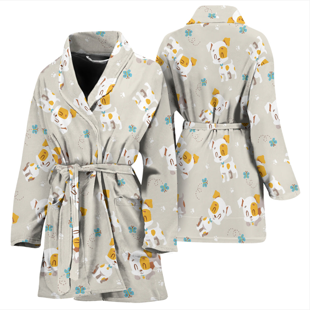 Russell Terriers Print Design LKS306 Women Bathrobe