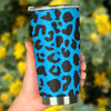 Cheetah Blue Print Pattern Tumbler