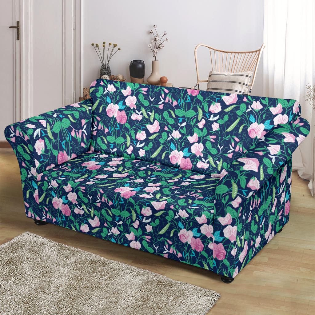 Sweet Pea Print Design LKS303 Loveseat Couch Slipcover