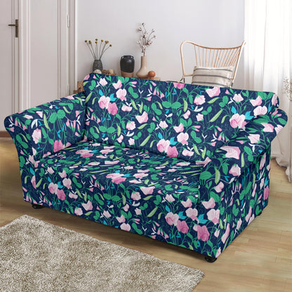 Sweet Pea Print Design LKS303 Loveseat Couch Slipcover