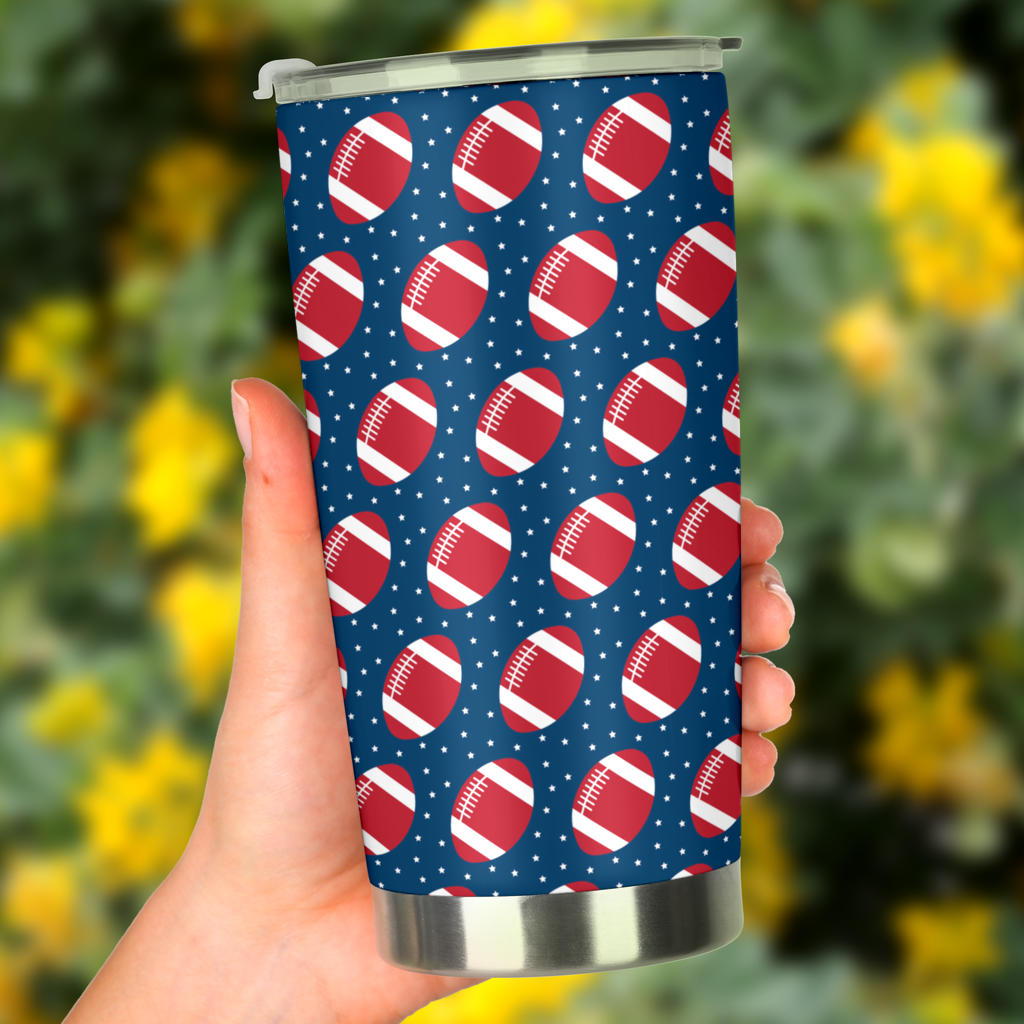 American Football Star Design Pattern Tumbler