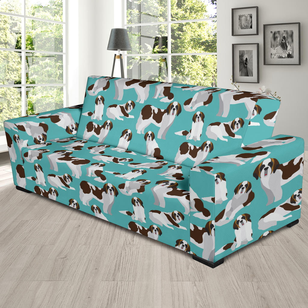 St Bernards Print Design LKS302 Sofa Slipcover